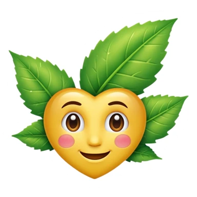 Leaf winking with gloss shine sticker