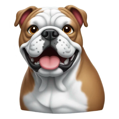 Blue and Red Bull dog sticker