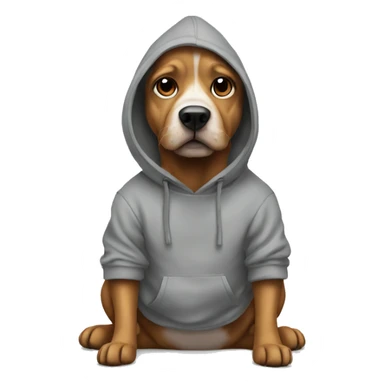 Dog in hoody sticker