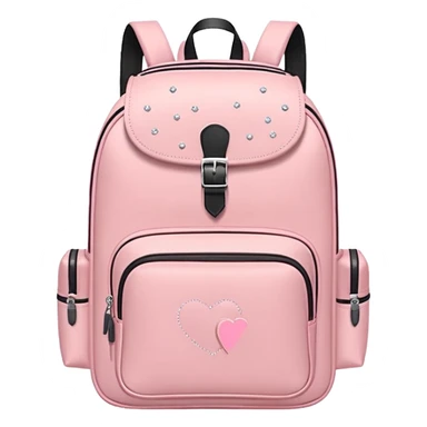 Pack & Go
 travel backpack with small sparkles around it, symbolizing excitement for a new journey. Simple flat style, pastel tones, white background. sticker
