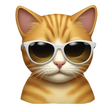 cat with sunglass sticker