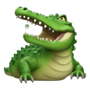 ChatGPT Alcoholic crocodile sticker