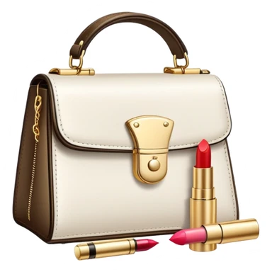 stylish handbag with accessories sticker