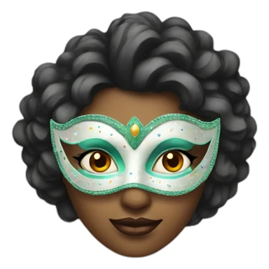 woman with carnival mask  sticker