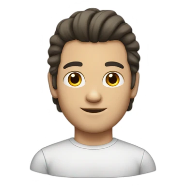 white man with dark hair and pony tail sticker