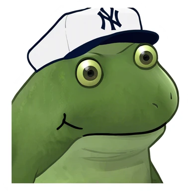 wearing a yankees hat sticker