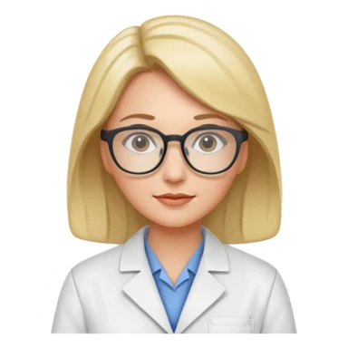 gözlüklü bilim insanı kadın sticker