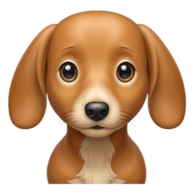 cream color dachshund  sticker