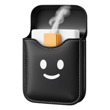 make an snus/nicotine pouce imoji of a black pouce  sticker