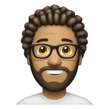 white man with dreadlocks and glasses sticker