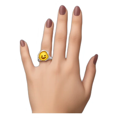 Bague pour les mains sur les dent sticker