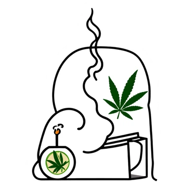 Smoking weed sticker