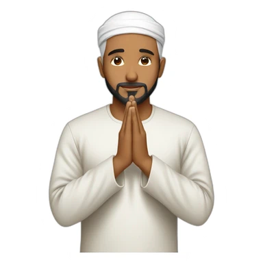 a muslim men doing the prayer sticker