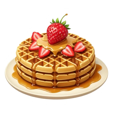 waffle with strawberies sticker