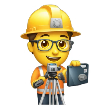 surveyor holding GPS receiver sticker