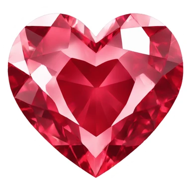 red diamond heart sticker