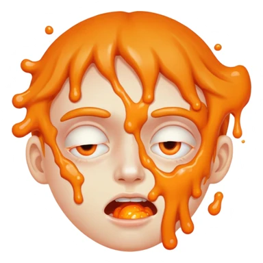  Vomiting orange  sticker