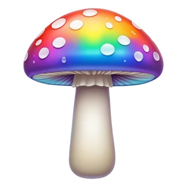 A rainbow mushroom  sticker