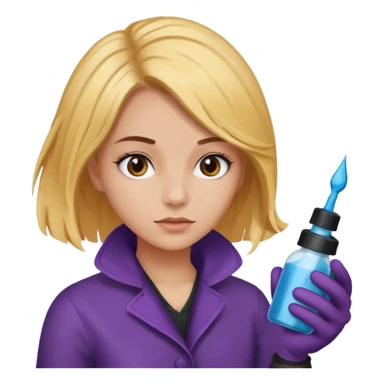 girl dying her hair sticker