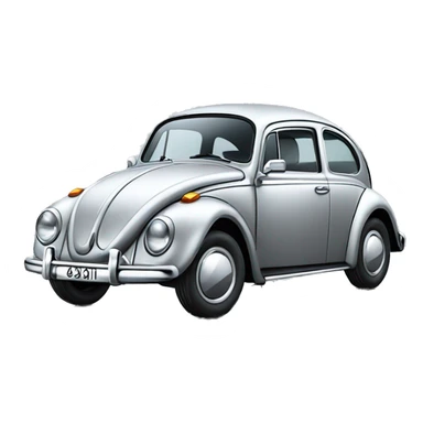 Volkswagen bettle silver sticker