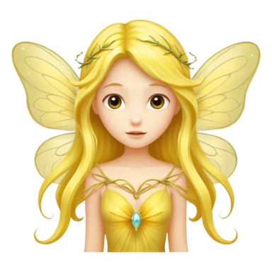 Yellow fairy sticker