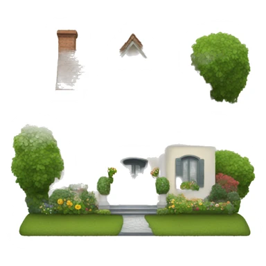 house with garden and windows sticker