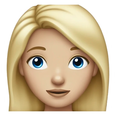 Blonde girl with blue eyes and freckles sticker