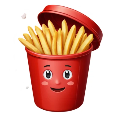 fries in a red container sticker