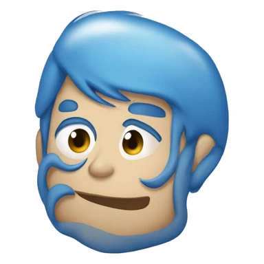 Dibujo de una mente en colocolor azul sticker