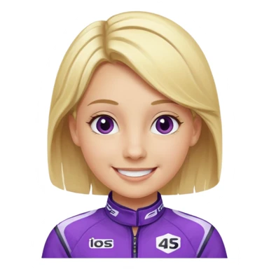 girl blonde, Race Driver purple cloth sticker