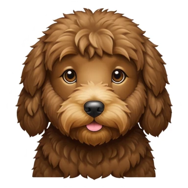 dark brown goldendoodle with straight fur sticker