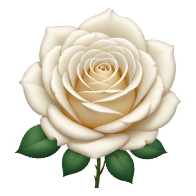 white rose, without green leaves, just flower sticker
