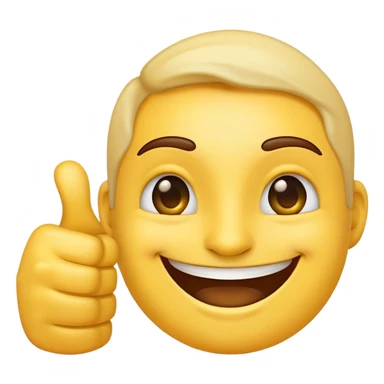 make a goofy ahh smiling emoji with a thumbs u sticker