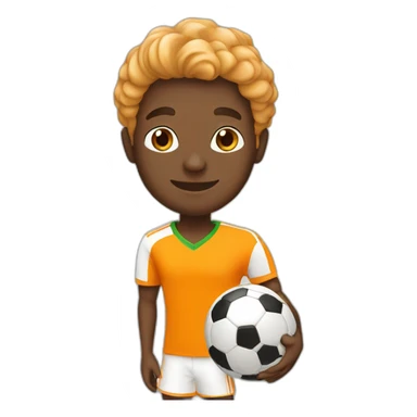 Saint man play soccer orange sticker