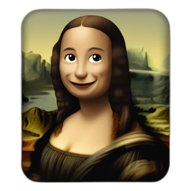 Mona Lisa painting sticker