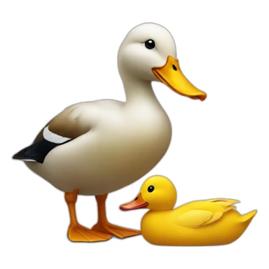 duck eating a duck sticker