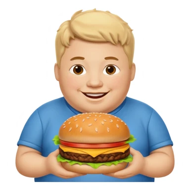 Fat Boy with burger  sticker