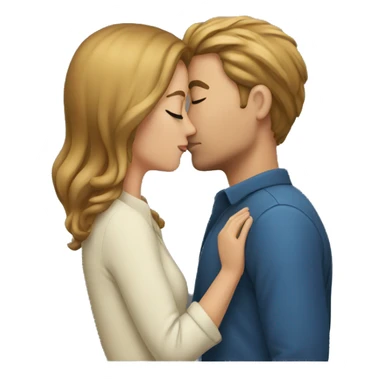 a couple kissing sticker