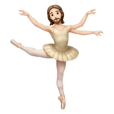 jesus on pointe shoes sticker