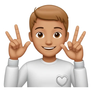 K-pop doing heart with finger sticker