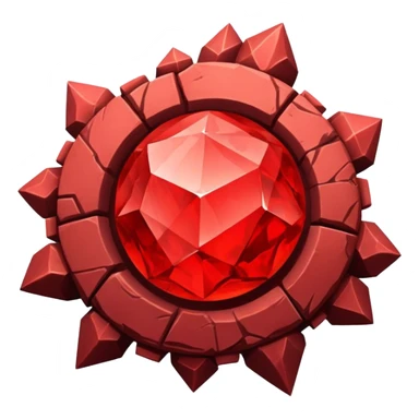 chaos red stone emblem sticker