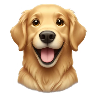 Golden retriever smiling  sticker