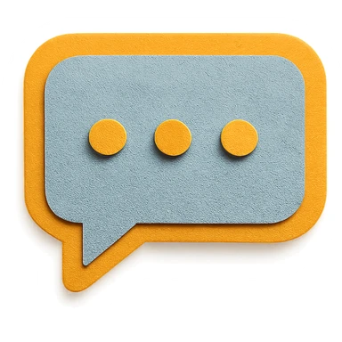 a bit of a chat, paper craft style sticker