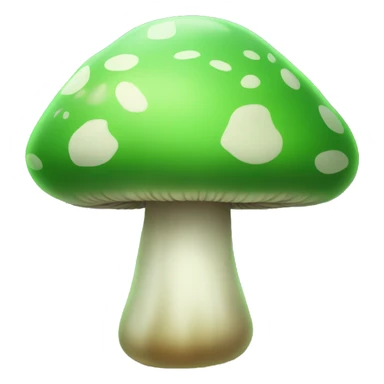 Green mushroom sticker