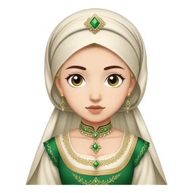 circassian girl wearing a traditional circassian dress sticker