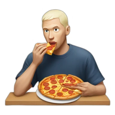 eminem eating pizza sticker