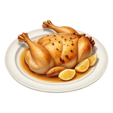 chicken breast on dish sticker