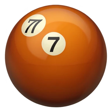 billiard ball 7 number sticker