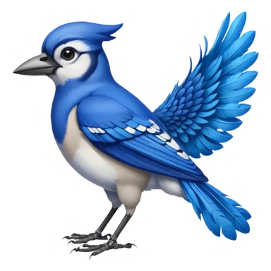 A bluejay bombadier, bandolier of grenades, side profile, feet included  sticker