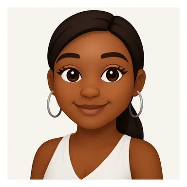 turn the second man in emoji style of the 1st image, match the facial features and match dressing style of the 2nd image, she is wearing white tank top lose sticker